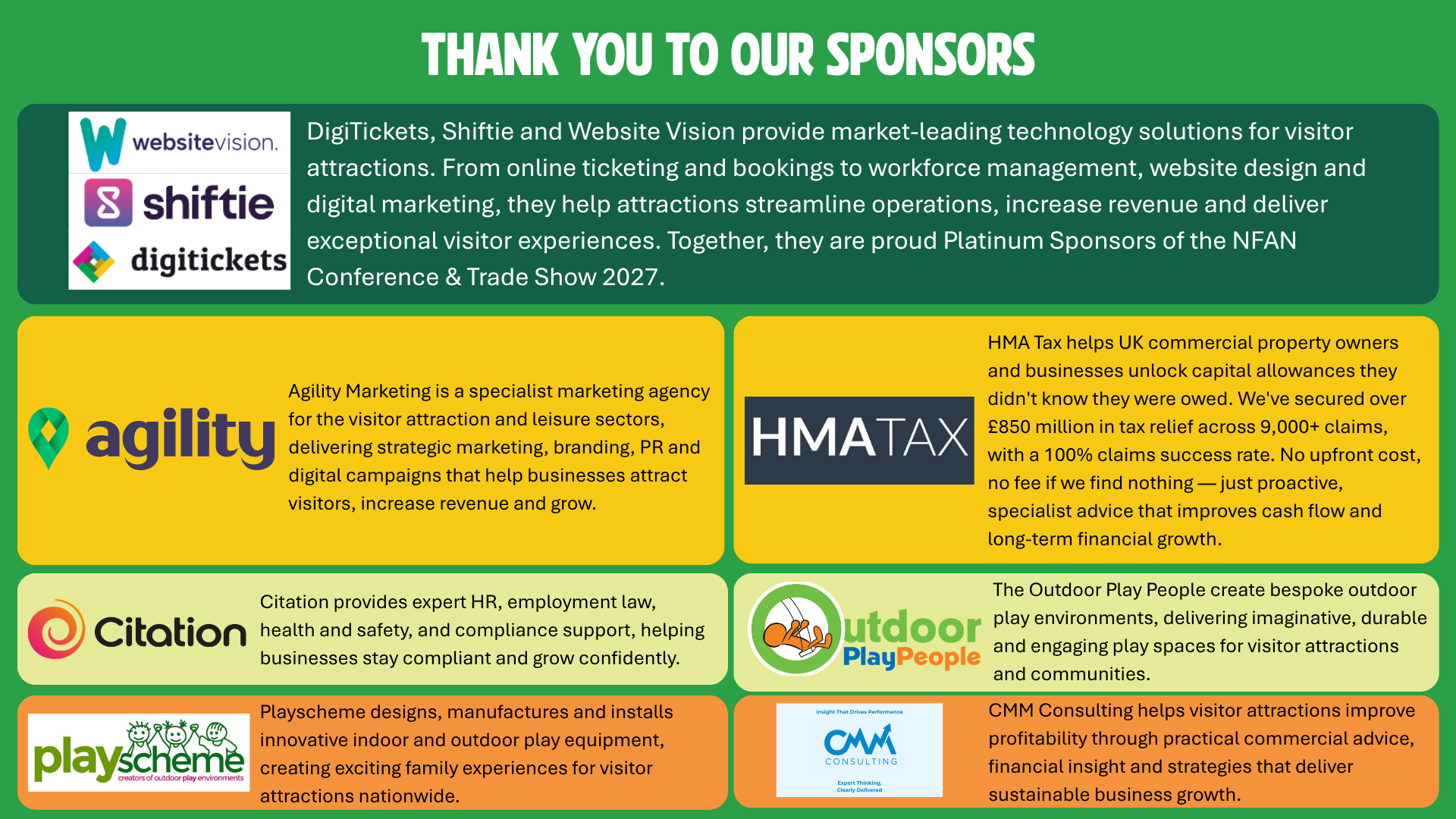 2027 NFAN Conference, Trade Show and Awards Delegate Tickets